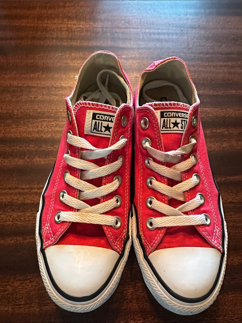 Converse Dark Coral Unisex Low Top Canvas Sneakers